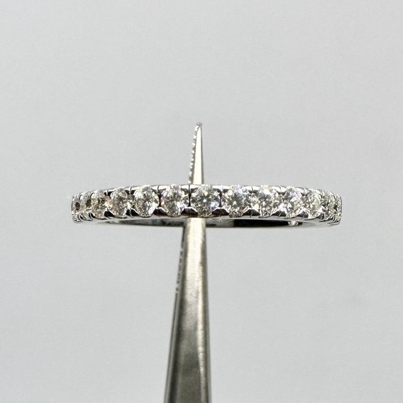 Moissanite Eternity Ring Band 925 18K White Gold Wedding Anniversary 1 Ct - Picture 6 of 11